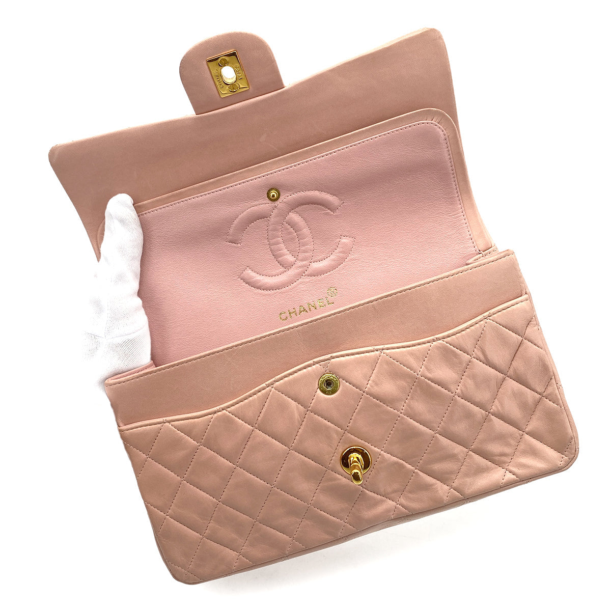 Vintage Medium Classic Flap - Pink Lambskin