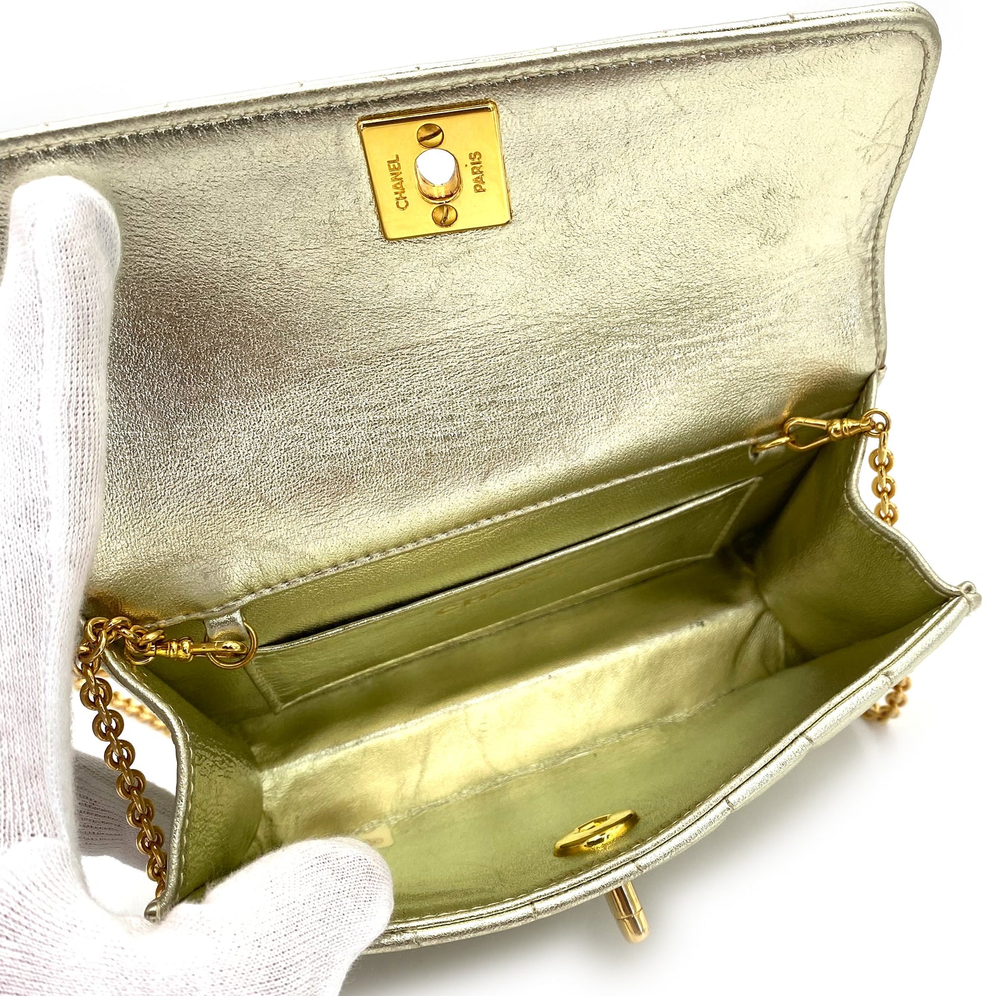 Vintage Mini Mademoiselle - Gold Lambskin