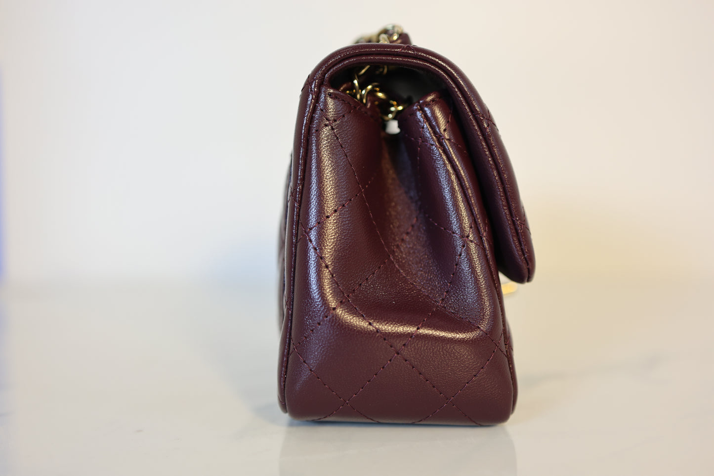 Burgundy Square Classic Flap