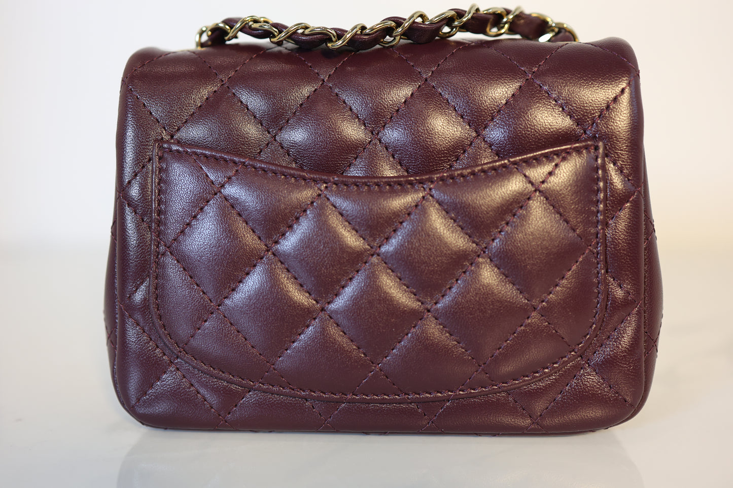 Burgundy Square Classic Flap