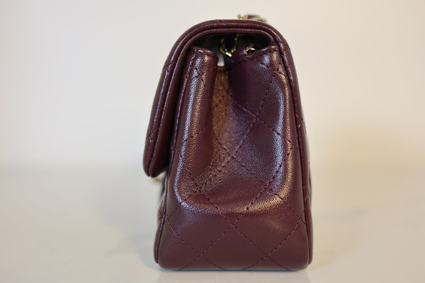 Burgundy Square Classic Flap