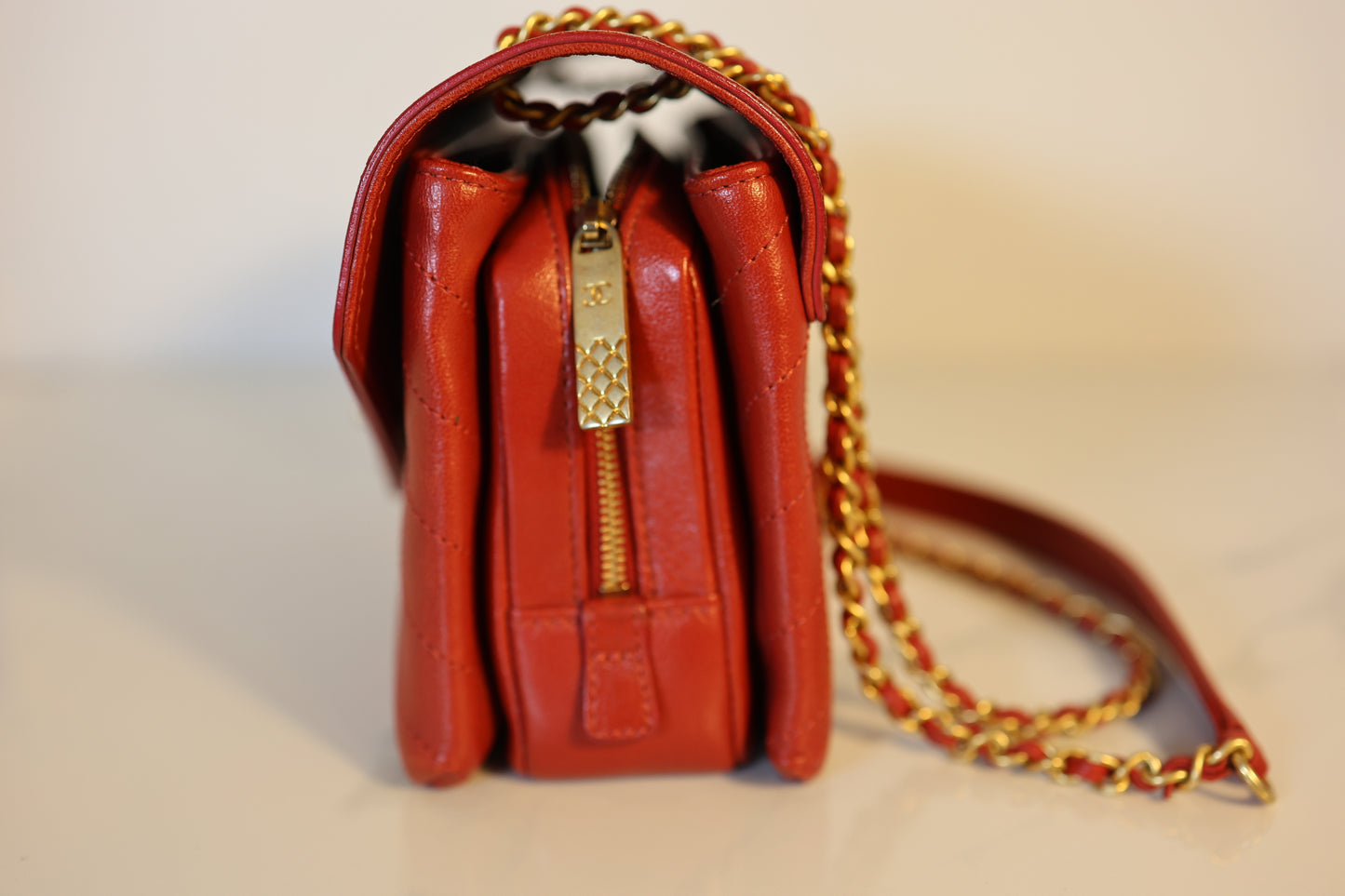 Envelope Flap - Red Lambskin