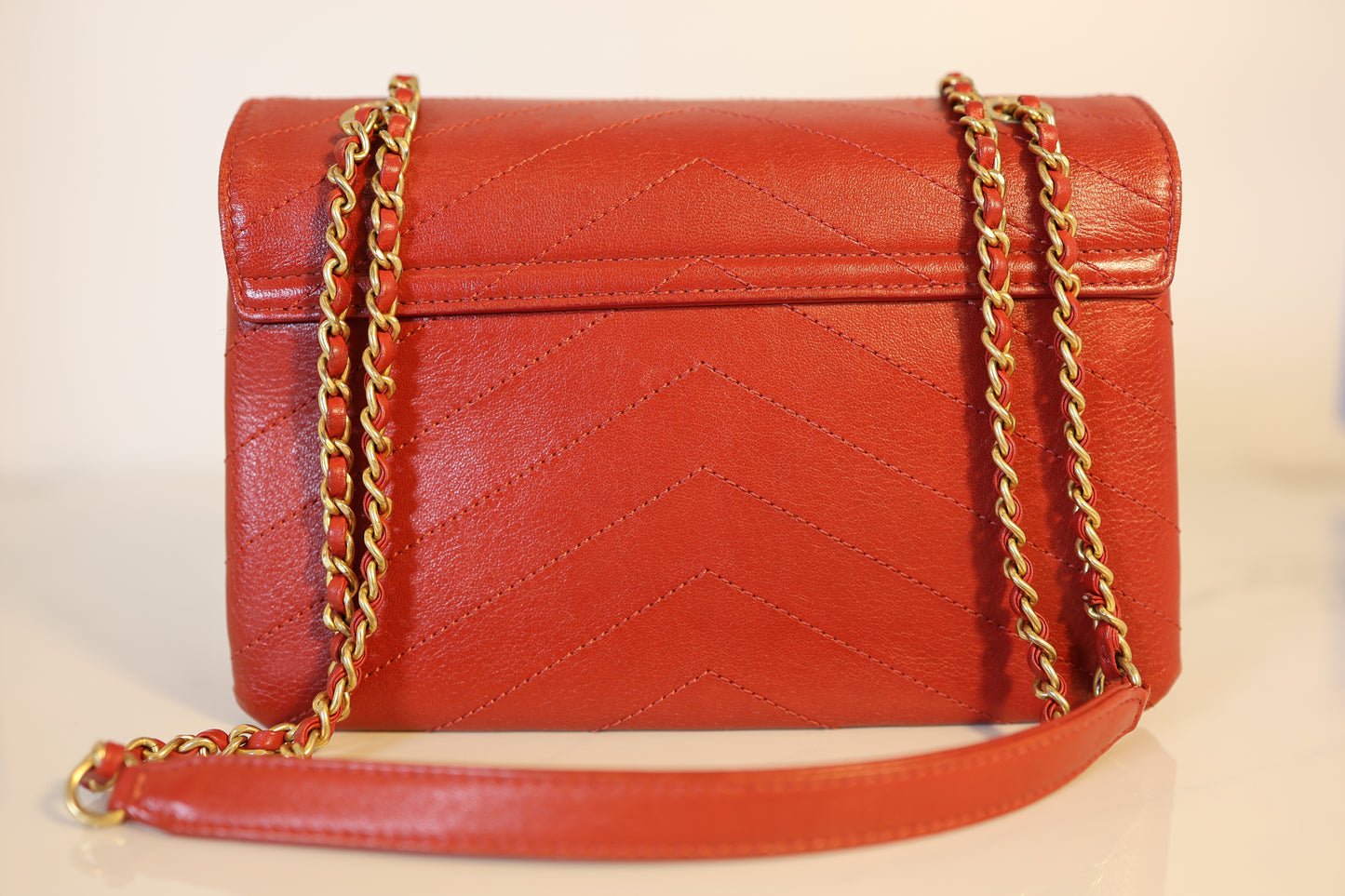 Envelope Flap - Red Lambskin