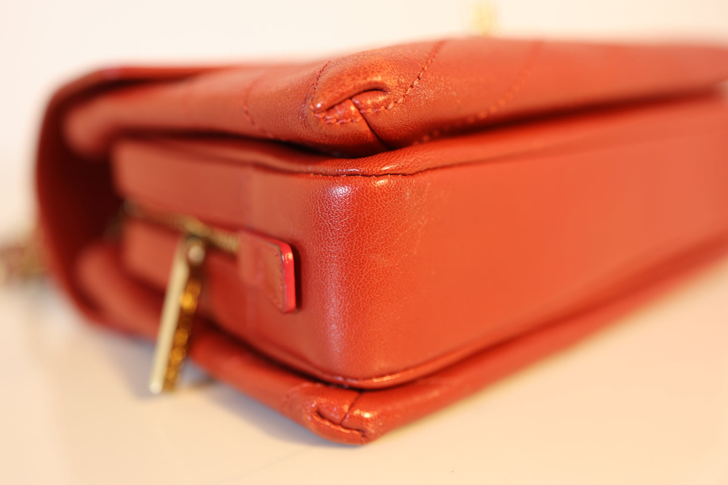 Envelope Flap - Red Lambskin
