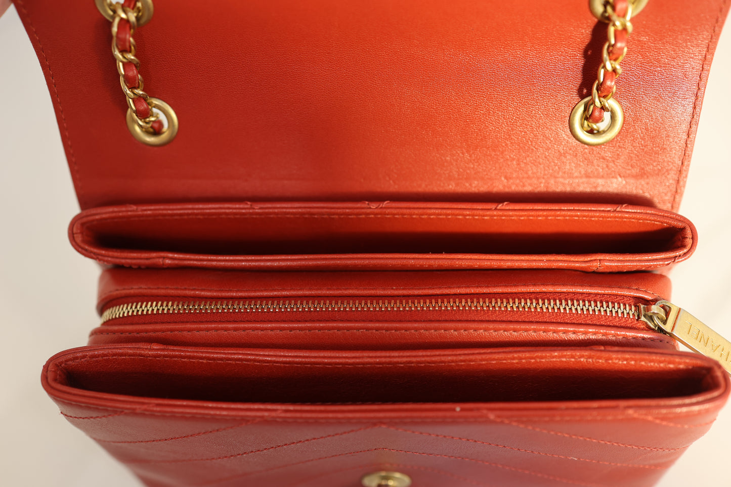 Envelope Flap - Red Lambskin