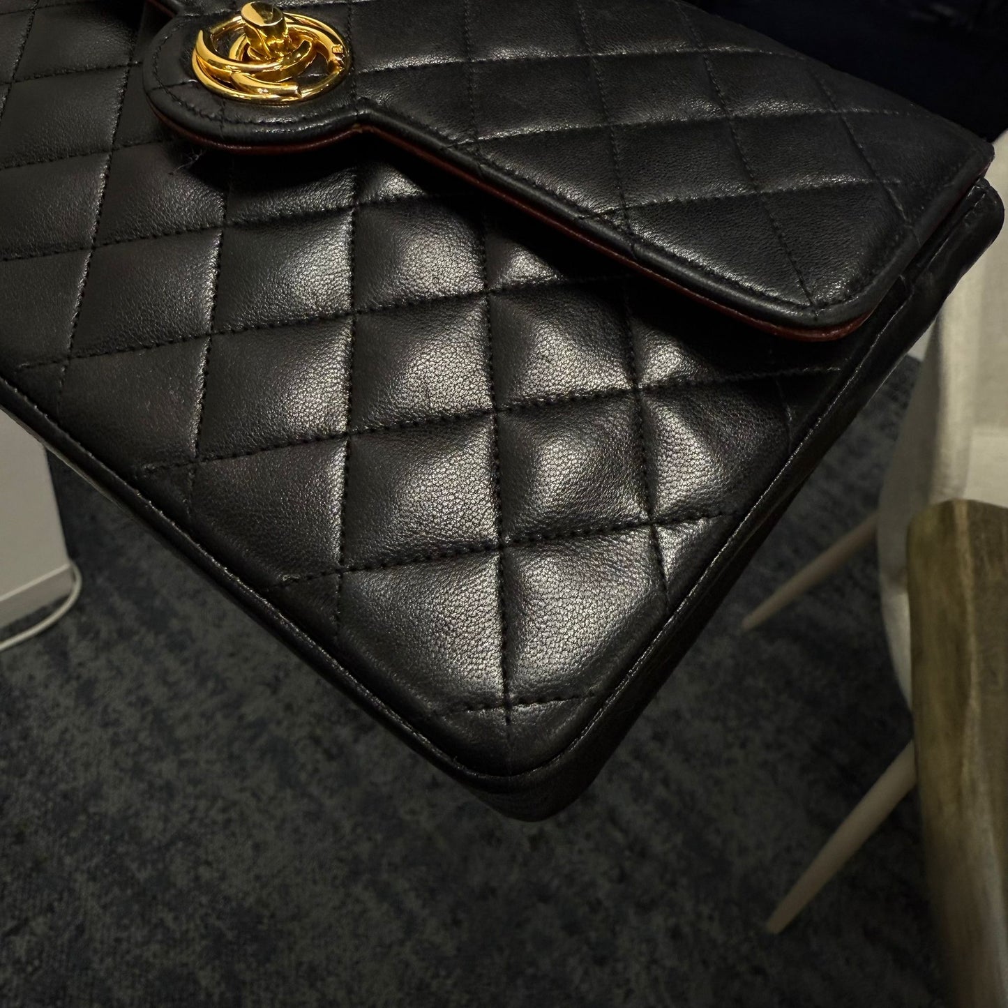 Vintage CC Chain Flap - Black Lambskin
