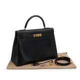 Hermes Kelly 32 - black box (Circle Y stamp)
