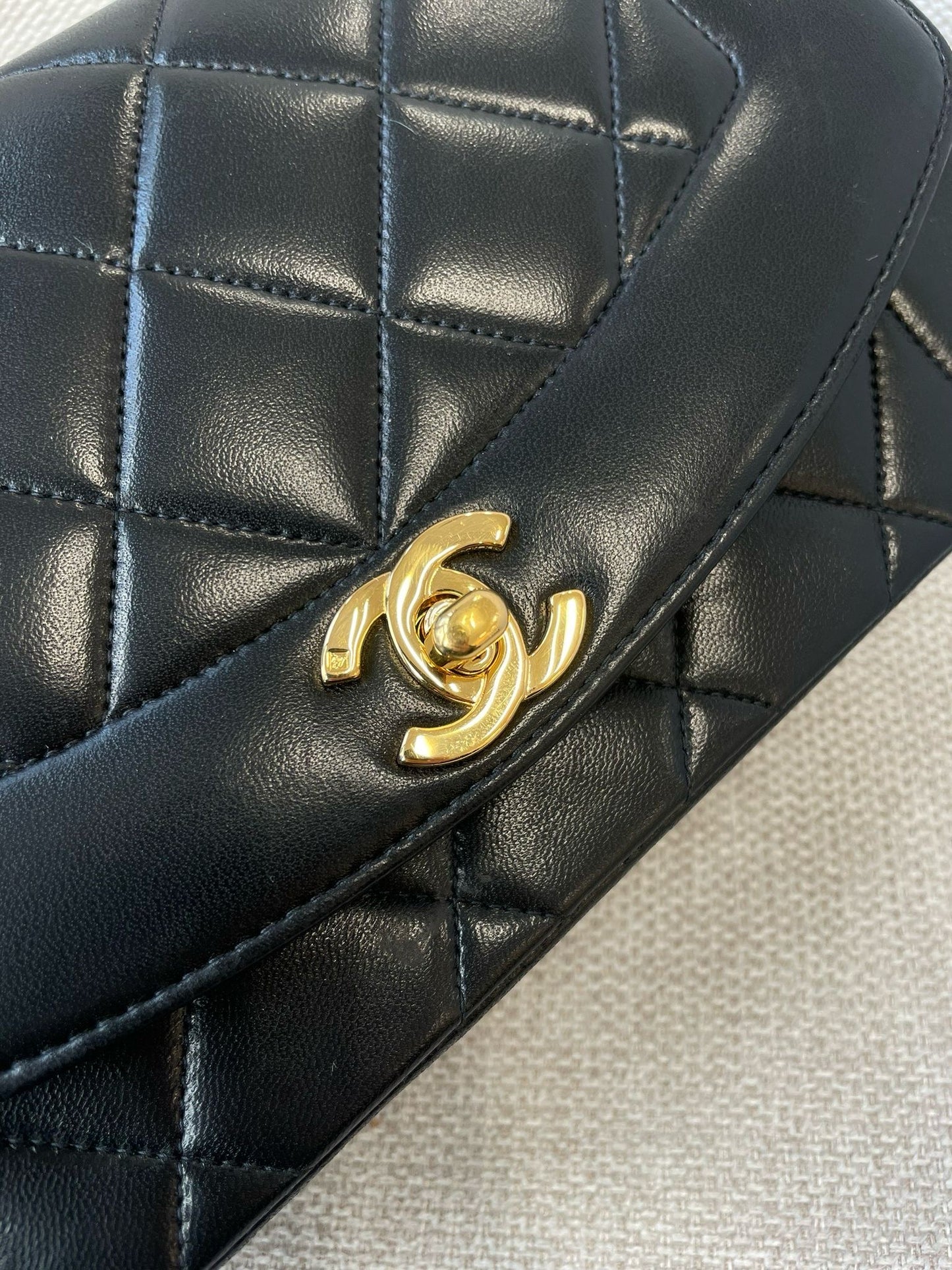 Black Vintage Small Diana Flap (Available at Ladybird)