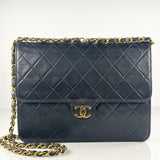 Vintage Classic Shoulder Bag with Pushlock