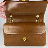 Vintage Camel Medium Classic Double Flap
