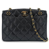 Black Vintage Caviar Shoulder Tote (Available at Ladybird)