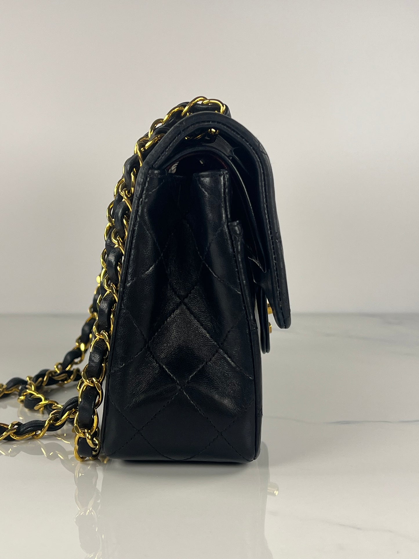 Black Small Classic Flap