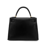 Kelly 28 Sellier - Black Boxcalf