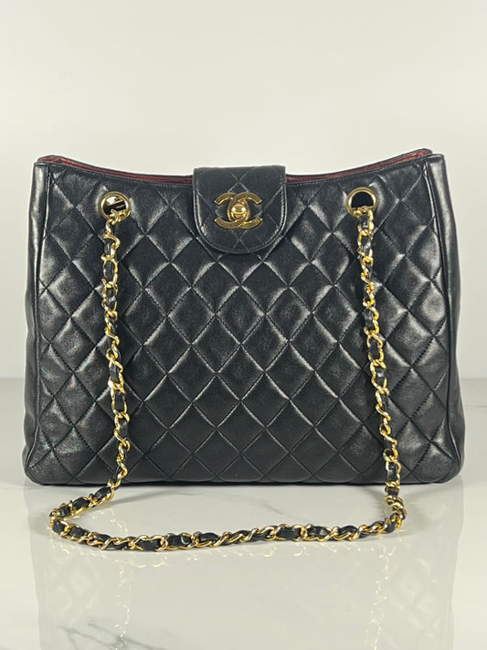 Chanel Black Lambskin Shoulder Bag