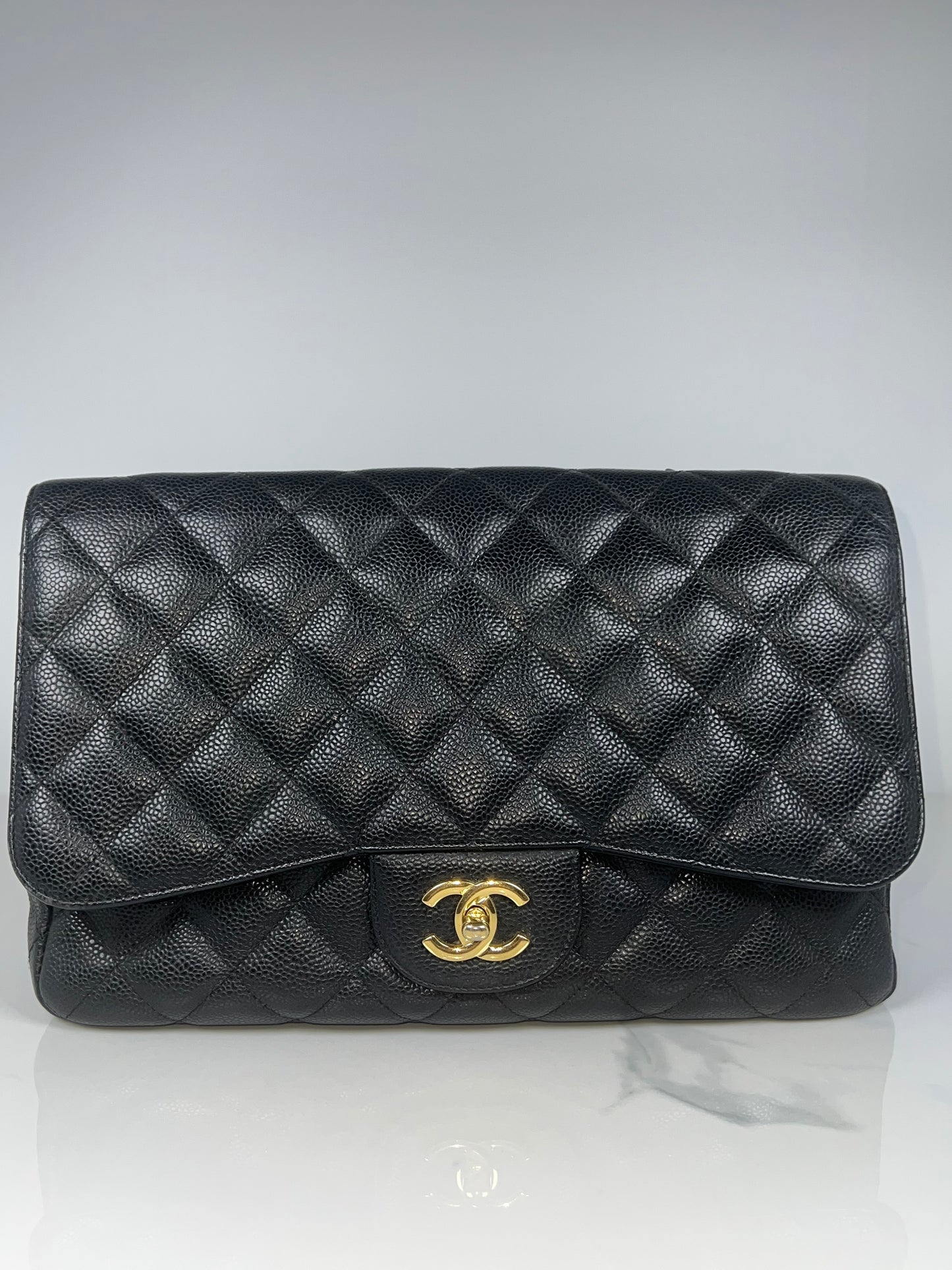 Black Caviar Jumbo Single Flap