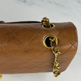 Vintage Camel Medium Classic Double Flap