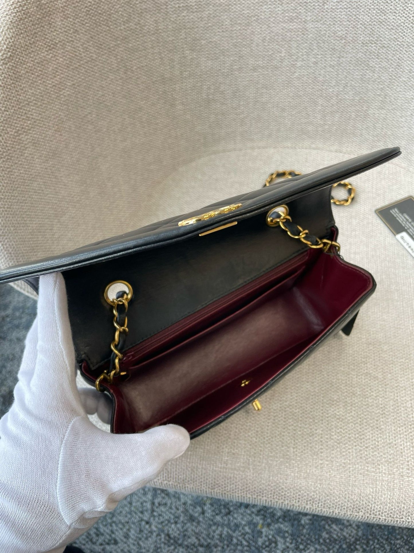 Black Vintage Small Diana Flap (Available at Ladybird)