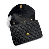 Vintage Half Moon Flap - Black Lambskin
