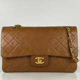 Vintage Camel Medium Classic Double Flap