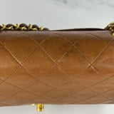 Vintage Camel Medium Classic Double Flap