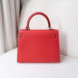 Kelly 25 sellier - Rose Jaipur Epsom, light gold hardware (Square P stamp)