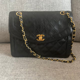 Black Vintage Small Border Flap