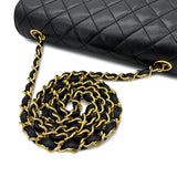 Vintage Half Moon Flap - Black Lambskin