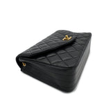 Vintage Half Moon Flap - Black Lambskin