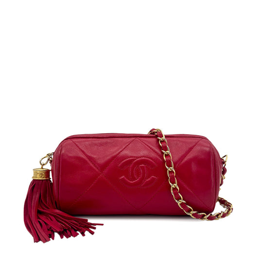 Vintage Mini Barrel - Red Lambskin