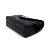 Vintage Square Deca Envelope Bag - Black Lambskin