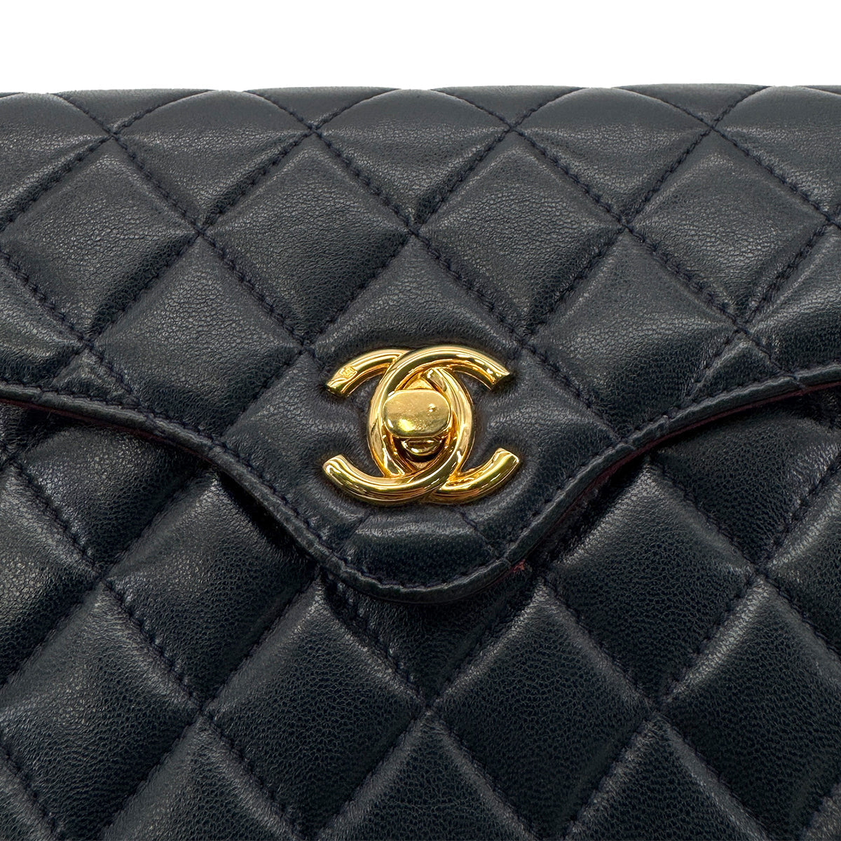 Vintage Navy Curved Mini Flap (Available at Ladybird)