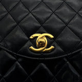 Vintage Half Moon - Black Lambskin