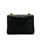 Vintage Mini Square Flap - Black Lambskin