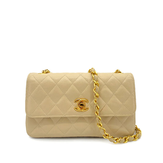 Vintage Mini Rectangle - Beige Lambskin