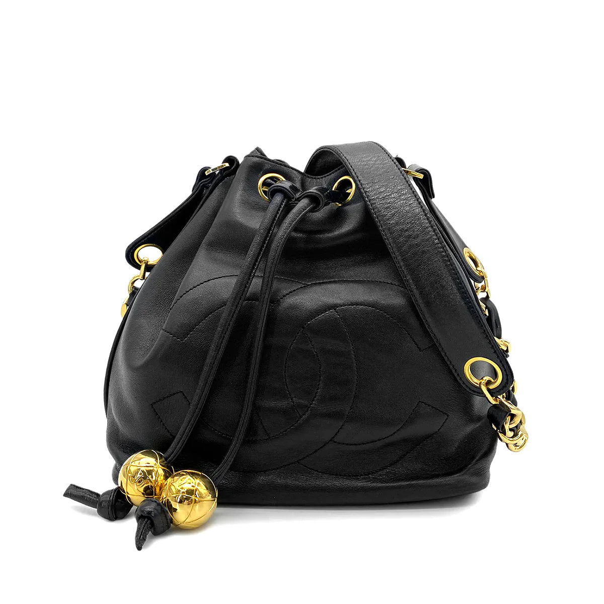 Vintage Drawstring Comfort Chain - Black Lambskin