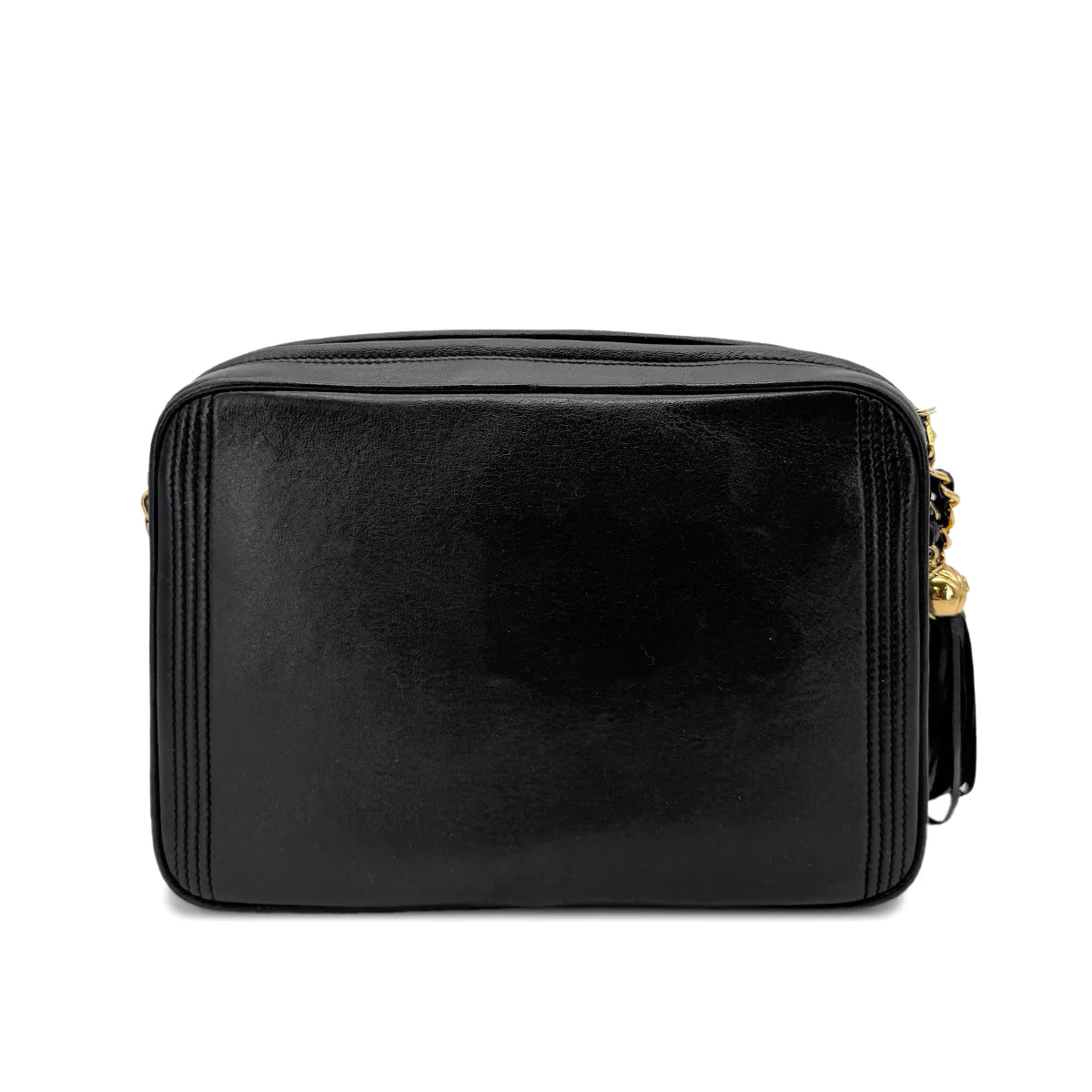 Vintage Camera Bag with Fringe - Black Lambskin (Available at Thread)