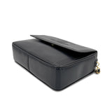 Vintage Camera Bag with Tassel- Black Lambskin