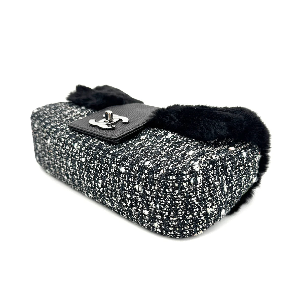 Vintage Winter Flap - Black Tweed