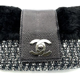 Vintage Winter Flap - Black Tweed