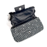 Vintage Winter Flap - Black Tweed