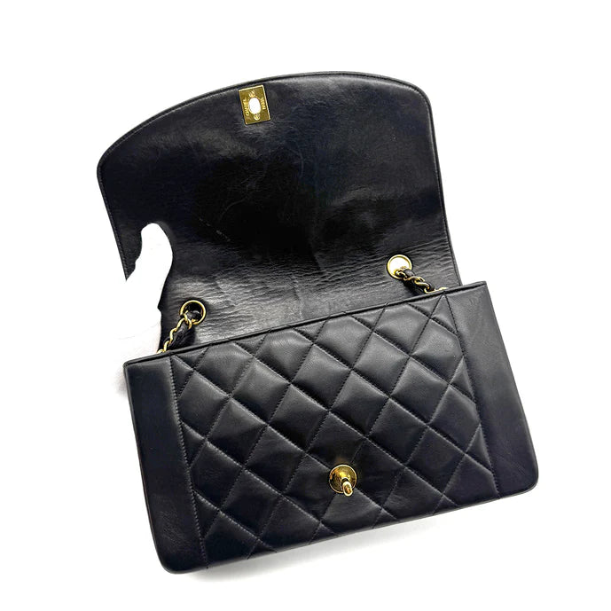 Vintage Medium Diana - Black Lambskin