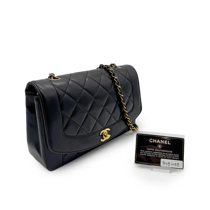 Vintage Medium Diana - Black Lambskin