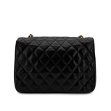 Vintage Half Moon Flap - Black Lambskin