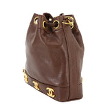 Vintage Triple Coco Bucket Bag - Brown Caviar