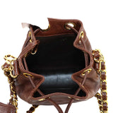 Vintage Triple Coco Bucket Bag - Brown Caviar