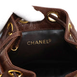 Vintage Triple Coco Bucket Bag - Brown Caviar