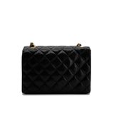 Vintage Square Deca Envelope Flap - Black Lambskin