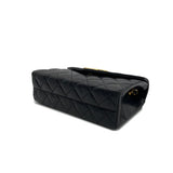 Vintage Square Deca Envelope Flap - Black Lambskin