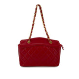 Vintage Full Zip Hand Bag - Red Lambskin