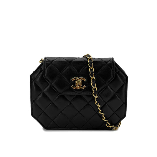 Vintage Octagon - Black Lambskin (Available at Luxe Levels)